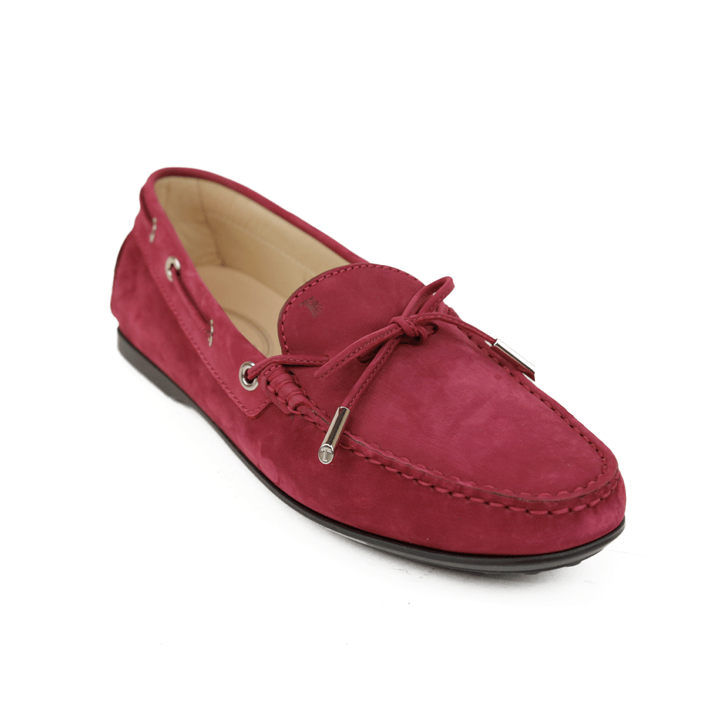 Tod's Berry Suede Driving Loafers