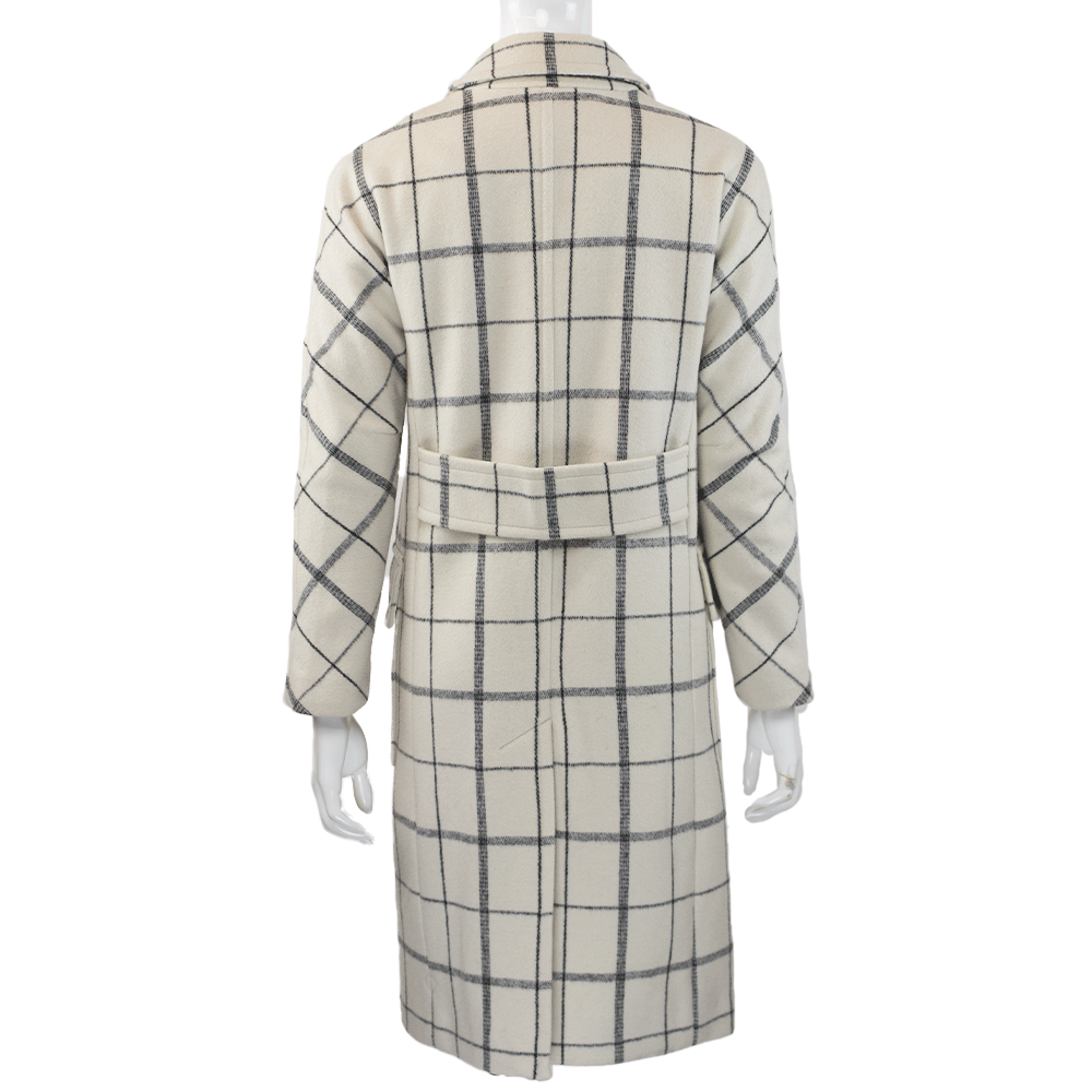 Reiss White & Gray Wool Duster Coat