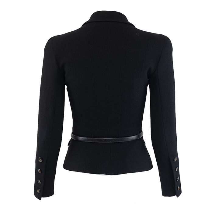 Chanel Vintage Belted Black Blazer