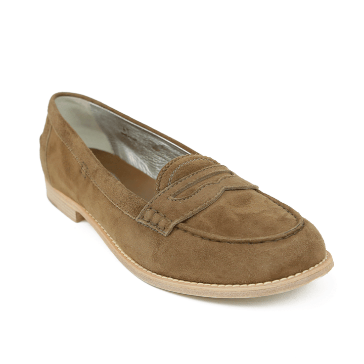 Tod's Brown Suede Penny Loafers