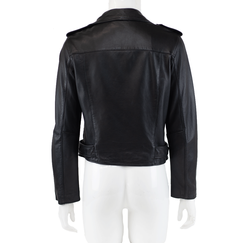 AllSaints Black Leather Biker Jacket