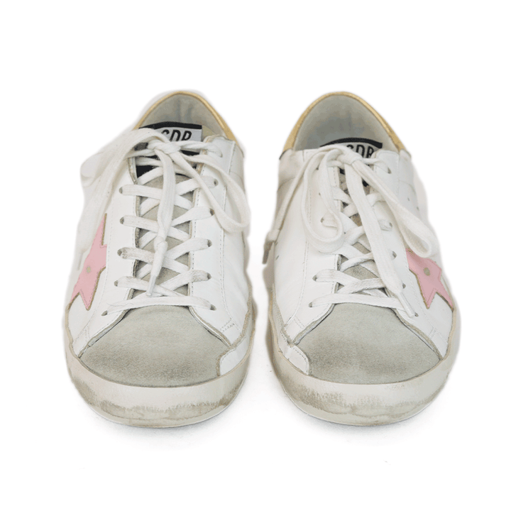 Golden Goose White Leather Superstar Sneakers