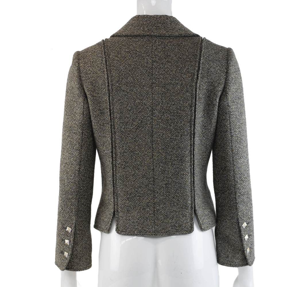 Chanel Vintage Gray Tweed Jacket