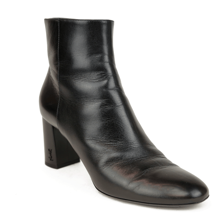 Saint Laurent Black Leather Ankle Boots