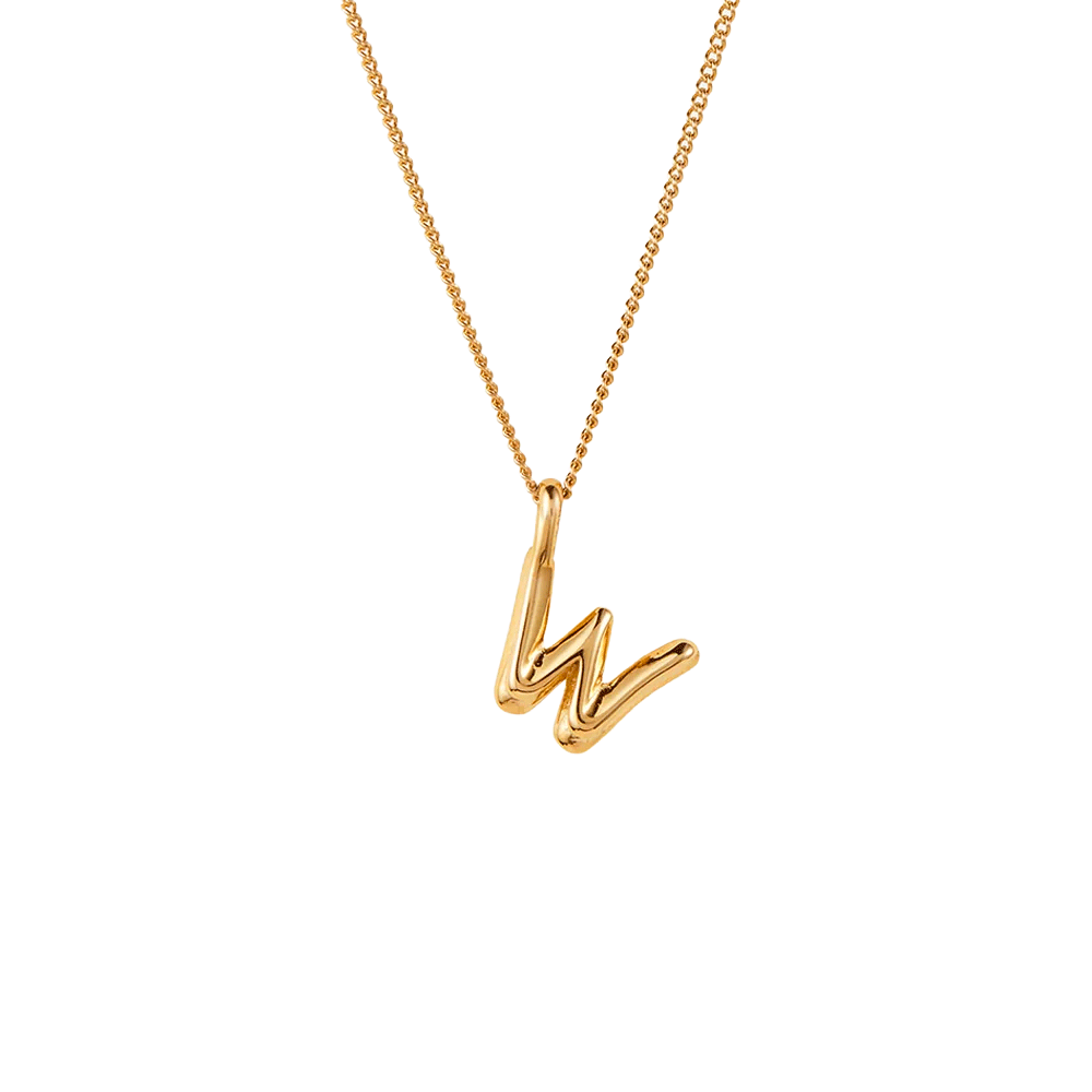 Jenny Bird Gold Monogram Chain Necklace