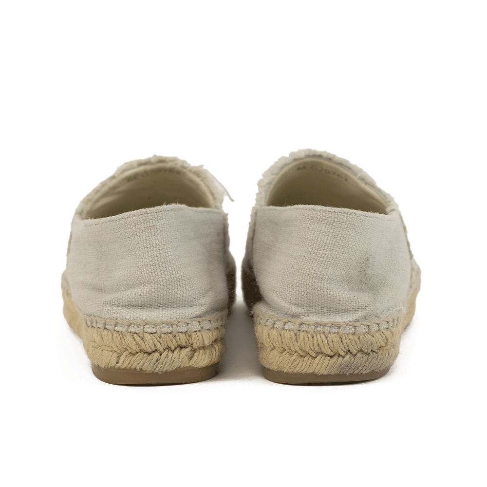 Chanel Canvas Cap Toe CC Espadrille Flats