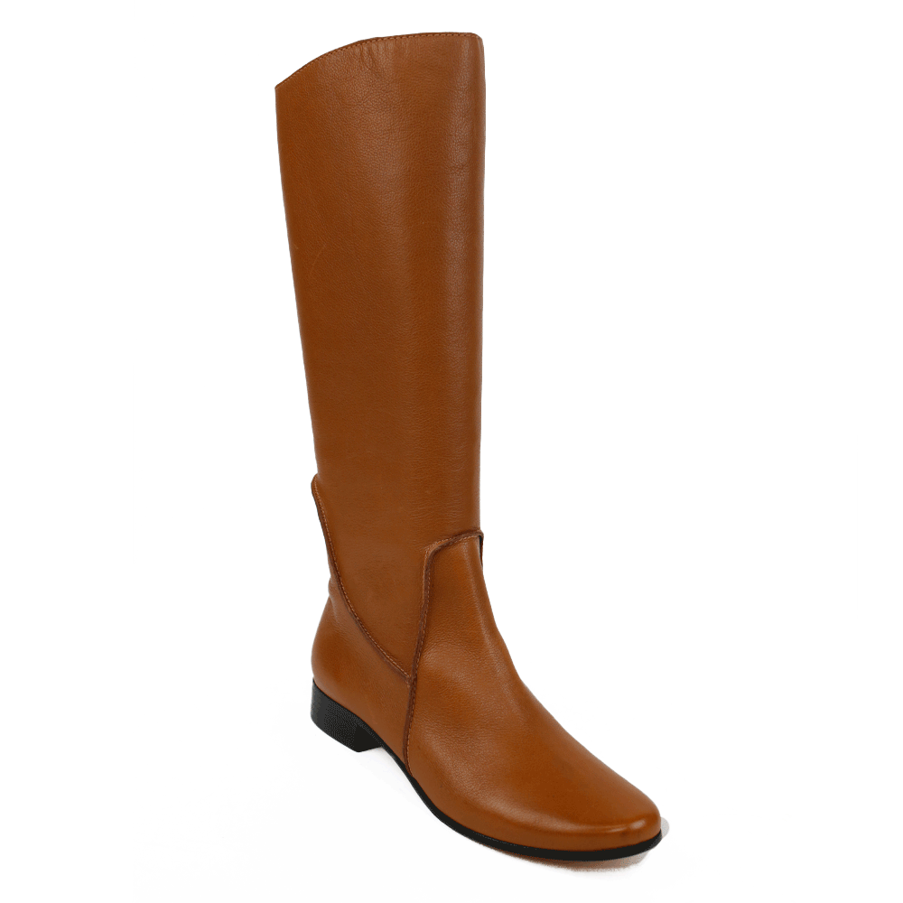 Diane Von Furstenberg Cognac Leather Knee High Boots