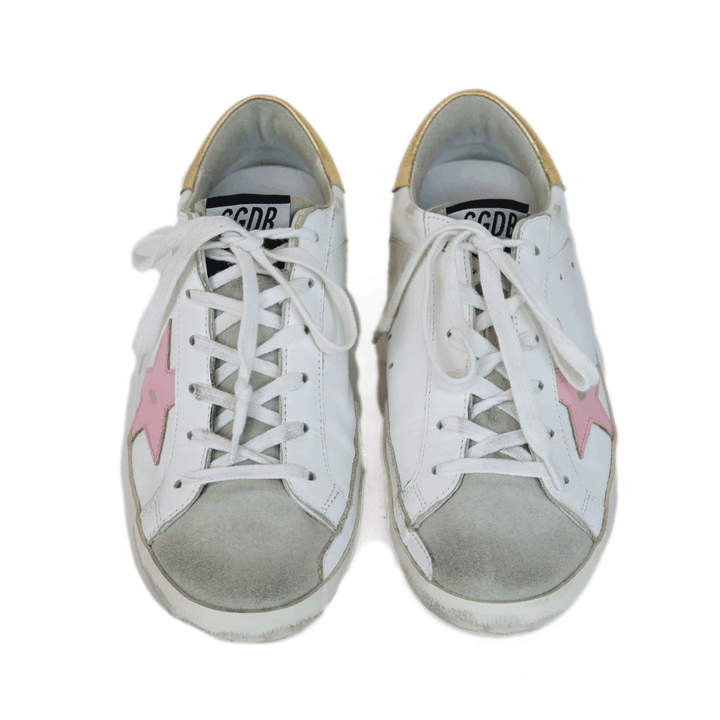 Golden Goose White Leather Superstar Sneakers