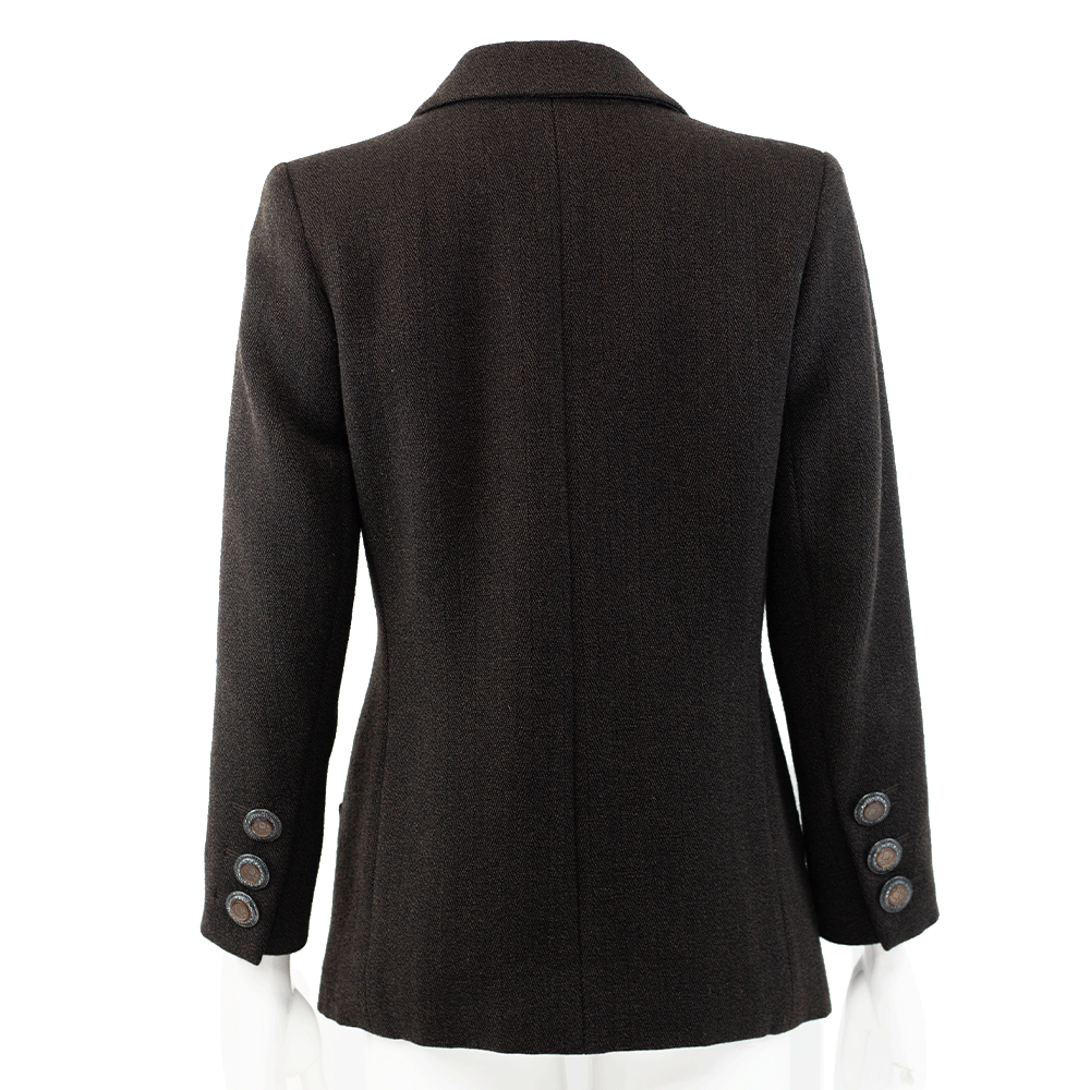 Yves Saint Laurent Vintage Dark Brown Wool Jacket