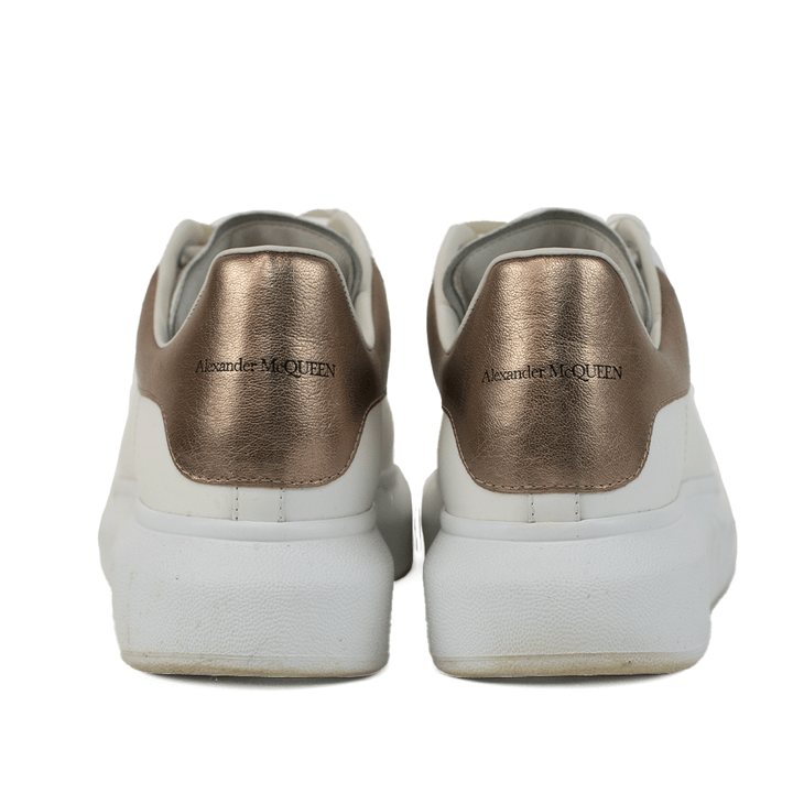 Alexander McQueen White & Rose Gold Oversized Sneaker