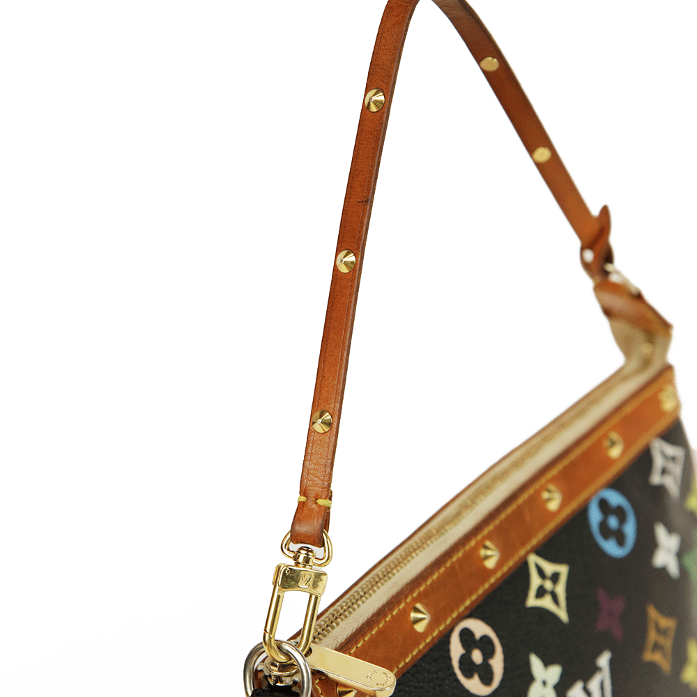 Louis Vuitton Takashi Murakami Black & Multicolor Monogram Pochette