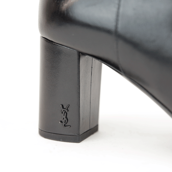 Saint Laurent Black Leather Ankle Boots
