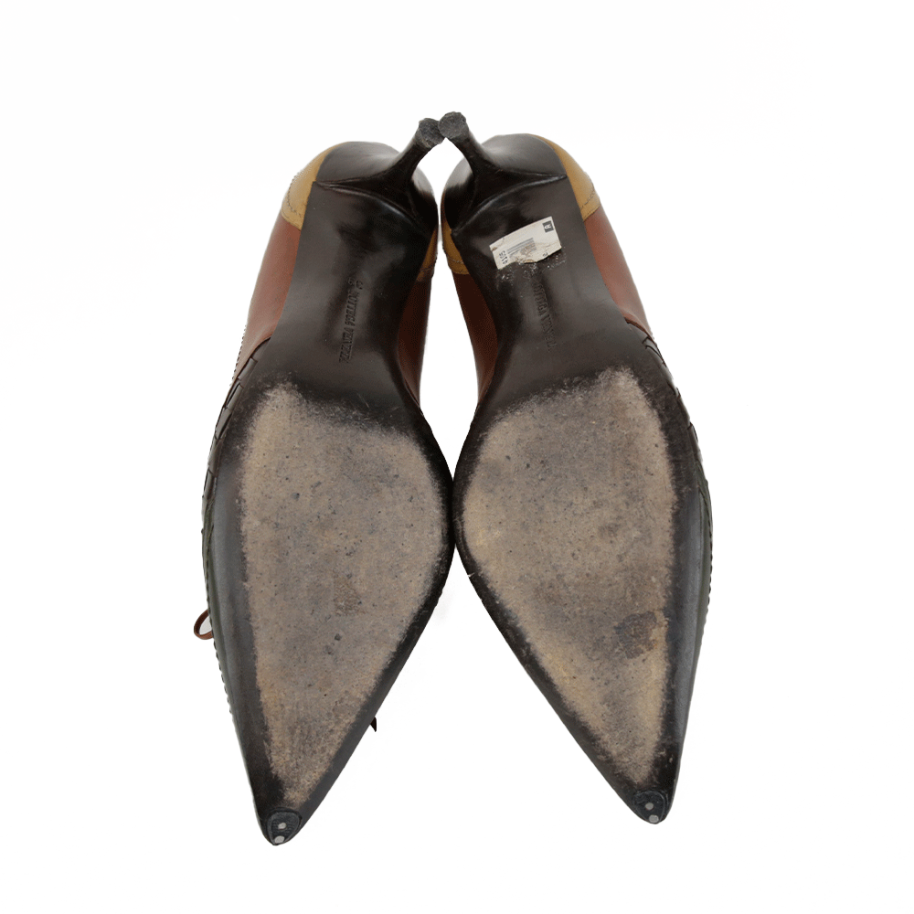 Bottega Veneta Vintage Leather Intrecciato Pumps
