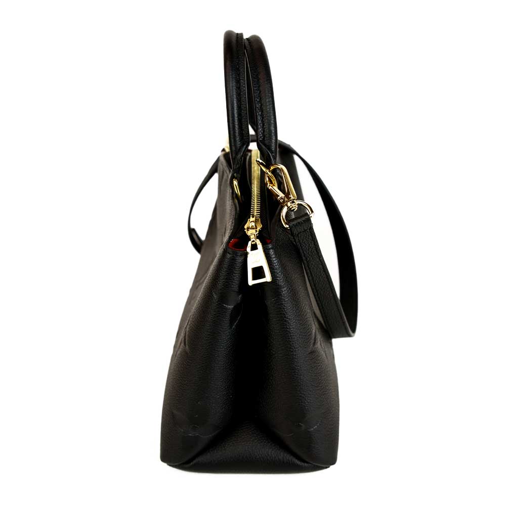 Louis Vuitton Black Monogram Empreinte Leather Petit Palais Top Handle Bag