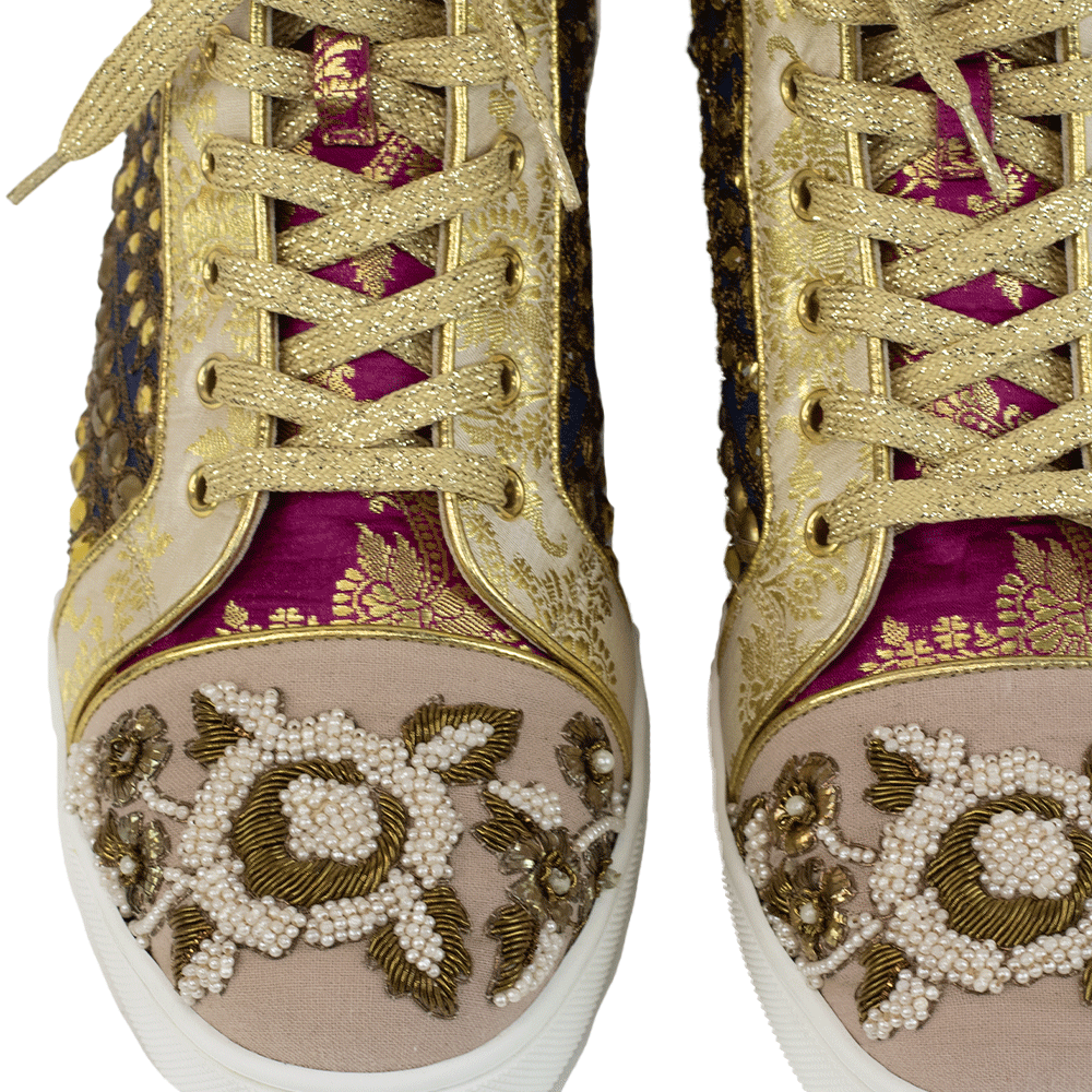 Christian Louboutin x Sabyasachi Limited Edition High Top Sneakers