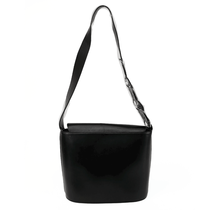 Salvatore Ferragamo Black Leather Shoulder Bag