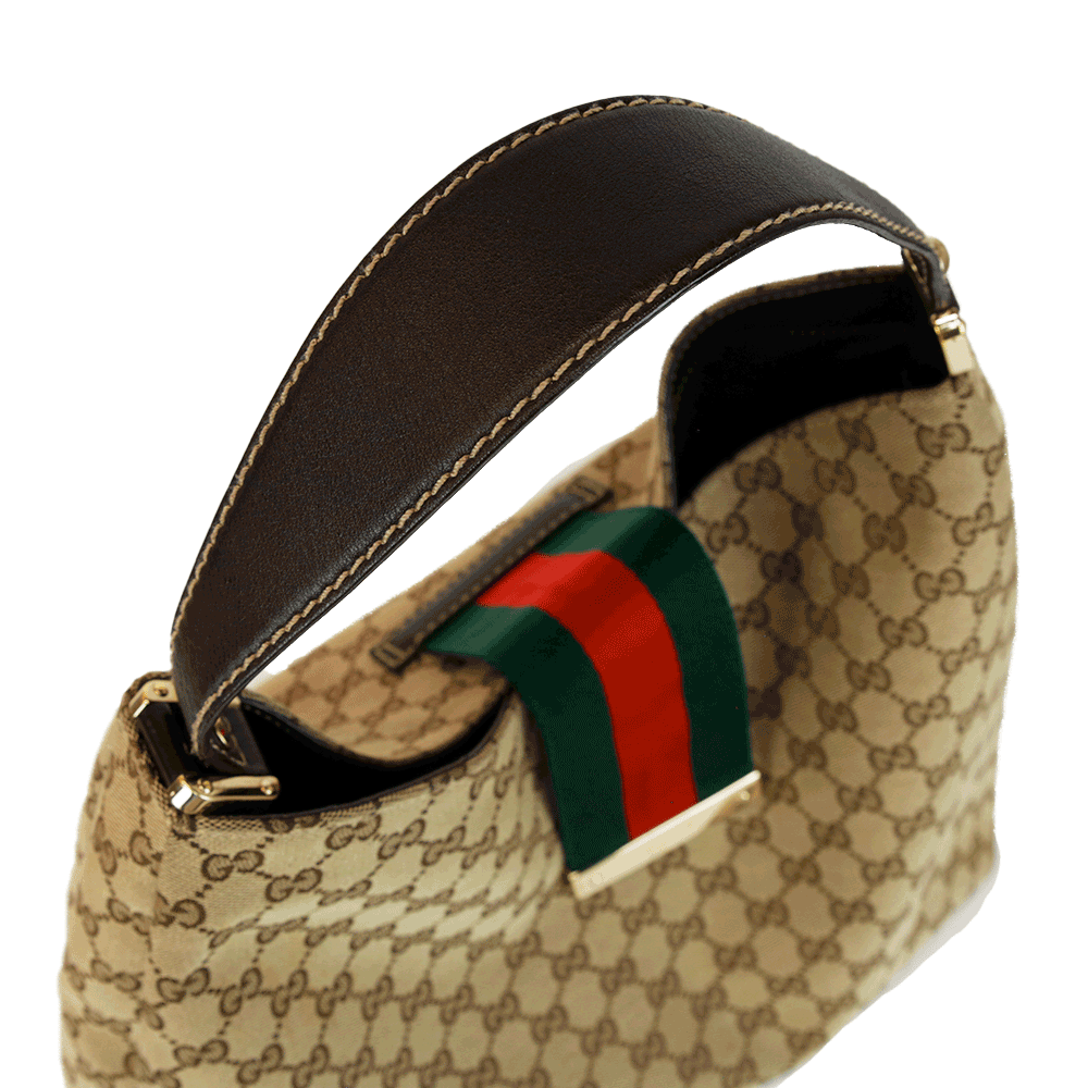 Gucci New Ladies Web Hobo Bag DBLTKE Luxury Consignment Boutique