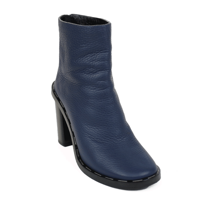 Balenciaga Navy High Heel Ankle Boots