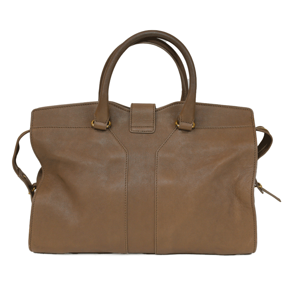 Yves Saint Laurent Taupe Leather Cabas Chyc Tote Bag
