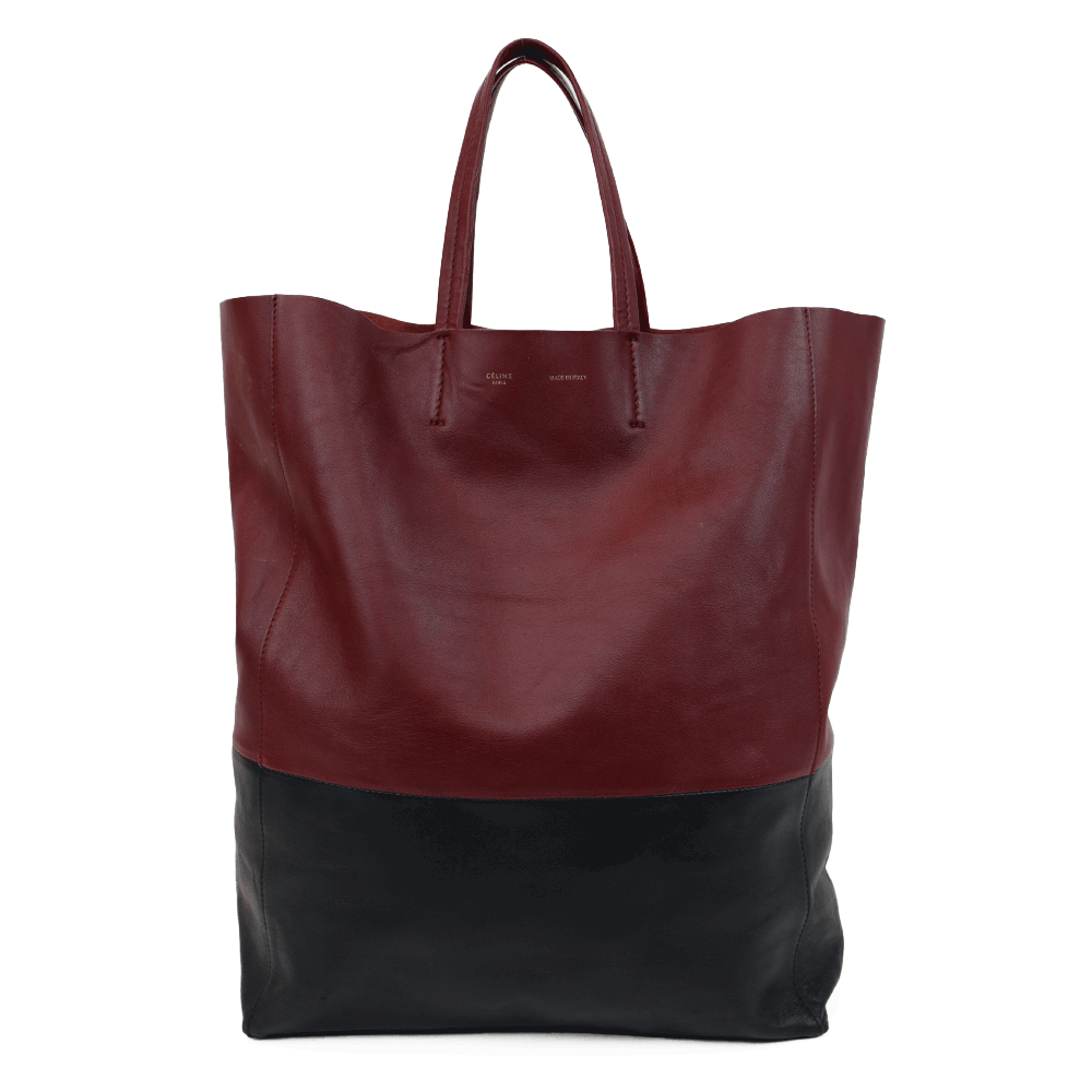 Celine Colorblock Leather Vertical Cabas Tote Bag