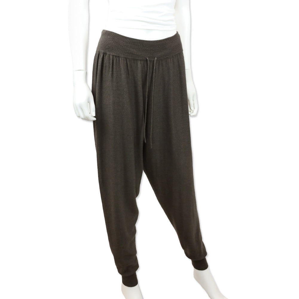 Urban Zen Dark Grey Cashmere/Silk Knit Easy Drawstring Pull On Pant