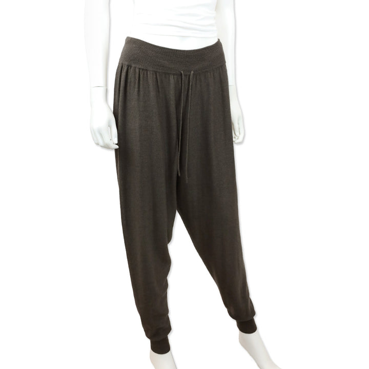 Urban Zen Dark Grey Cashmere/Silk Knit Easy Drawstring Pull On Pant