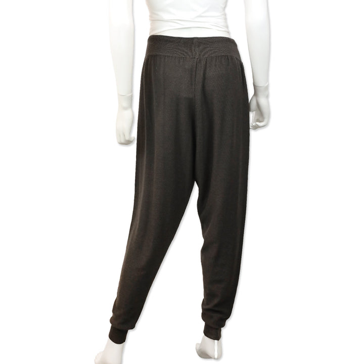 Urban Zen Dark Grey Cashmere/Silk Knit Easy Drawstring Pull On Pant