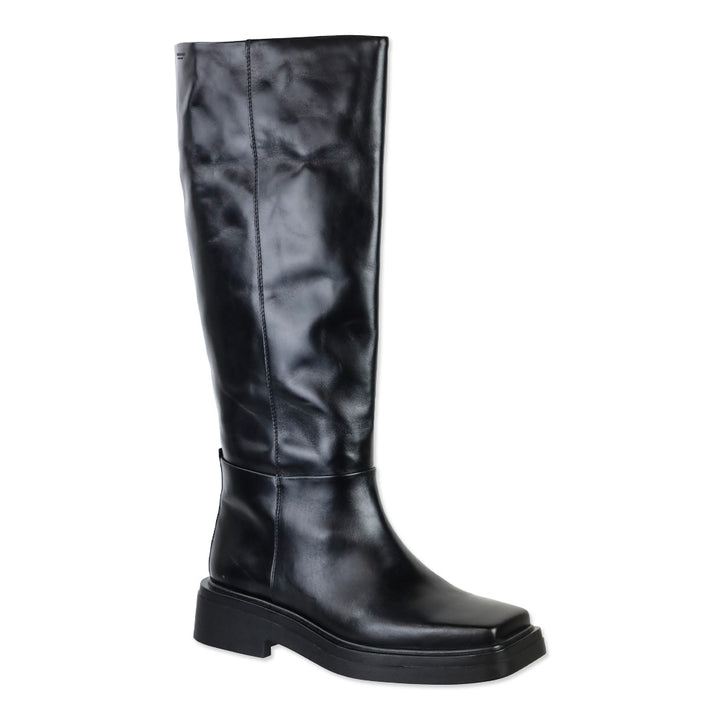 Vagabond Black Eyra Leather Square Toe Knee High Boot