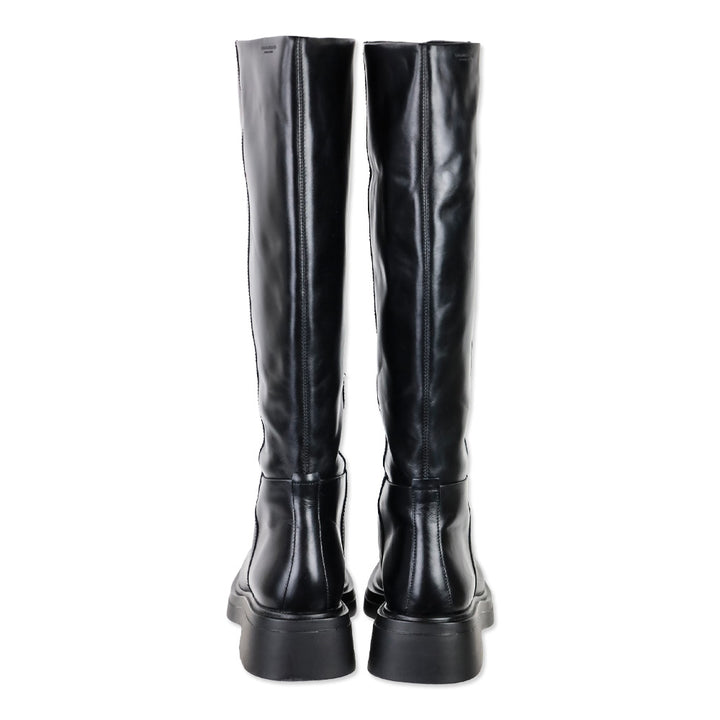 Vagabond Black Eyra Leather Square Toe Knee High Boot