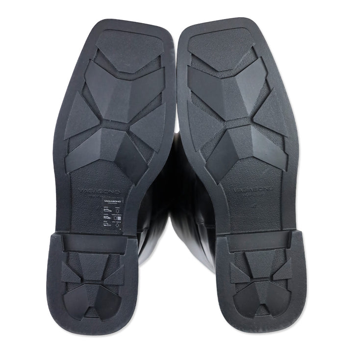 Vagabond Black Eyra Leather Square Toe Knee High Boot