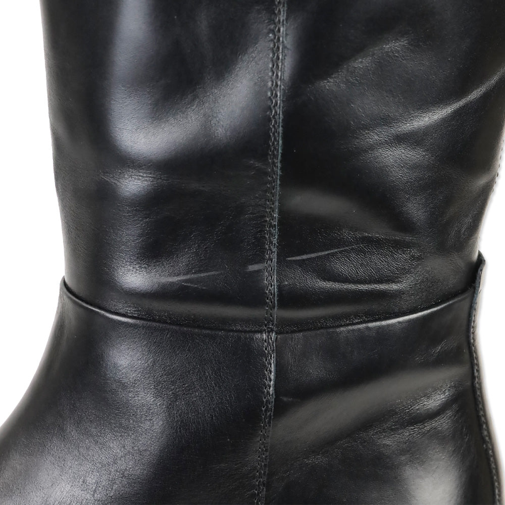 Vagabond Black Eyra Leather Square Toe Knee High Boot