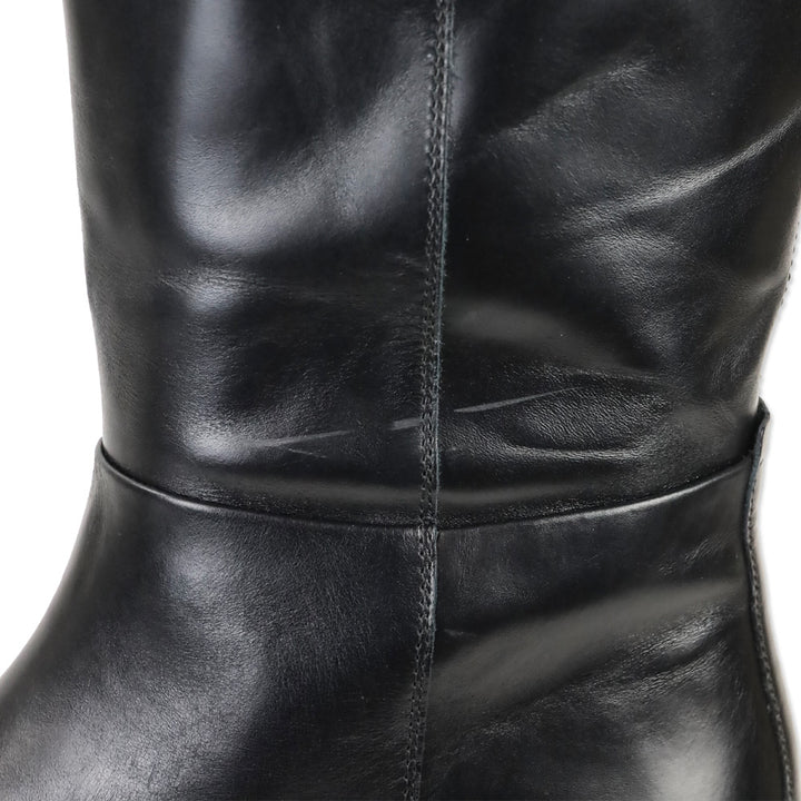 Vagabond Black Eyra Leather Square Toe Knee High Boot