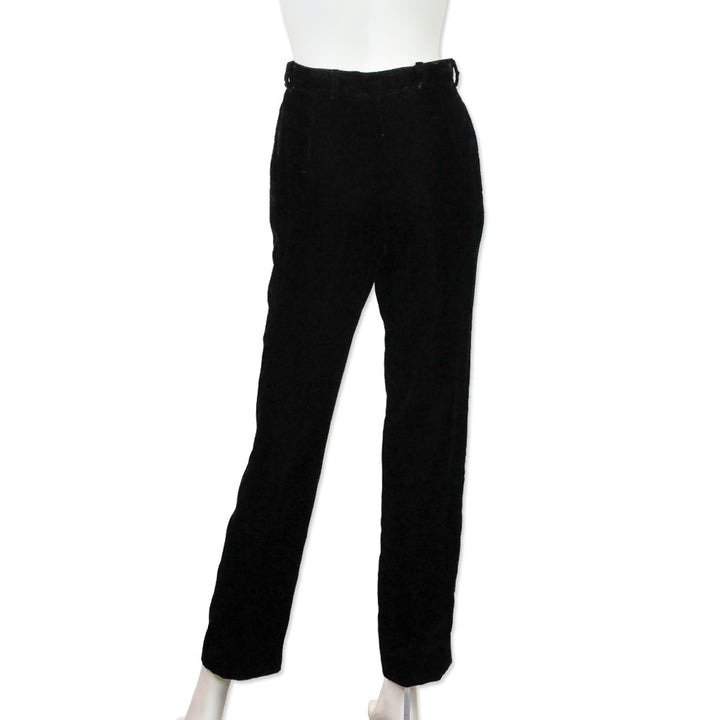 Valentino Black Velvet Pleated Pants