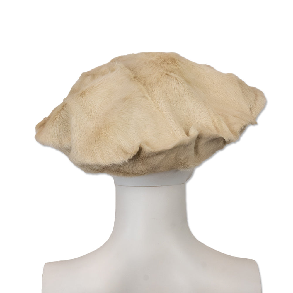 Valentino Cream Fur Bonnet