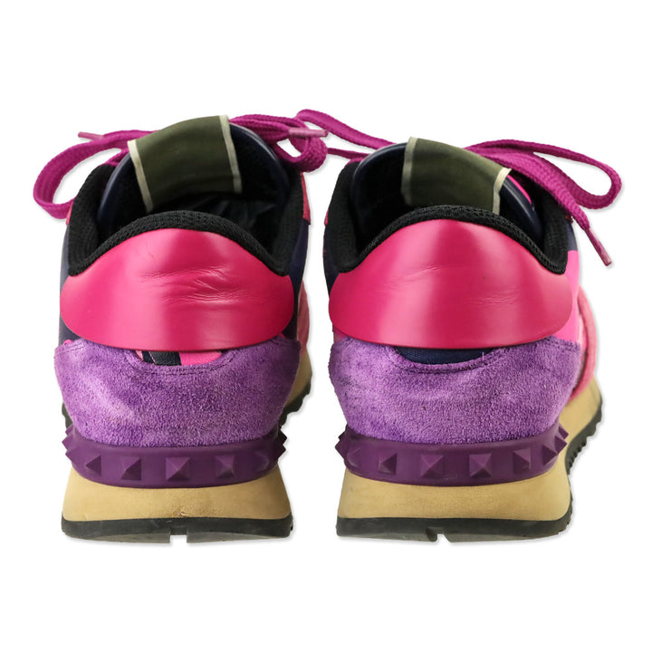 Valentino Garavani Army Pink Camo Rockrunner Sneakers