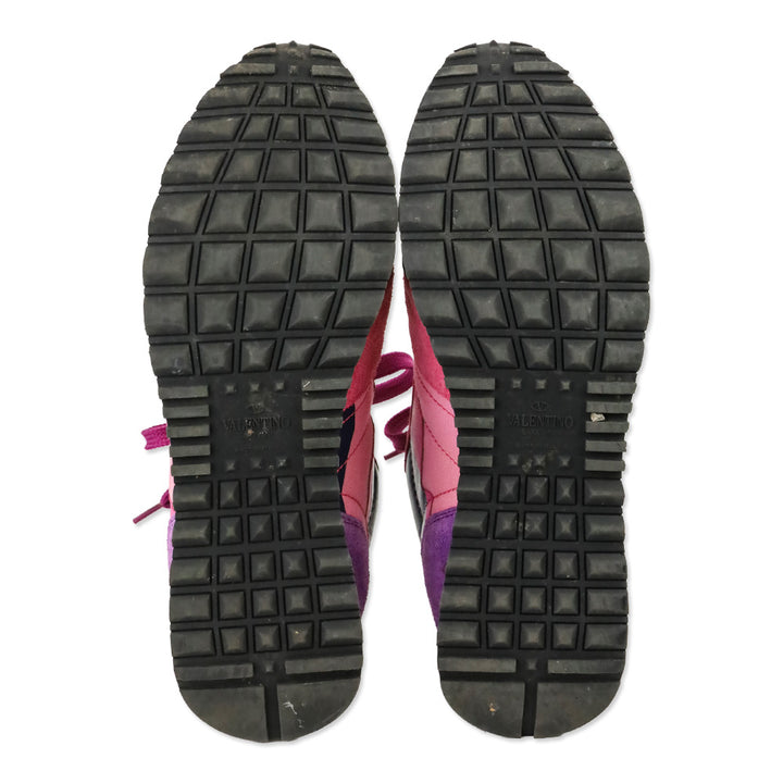 Valentino Garavani Army Pink Camo Rockrunner Sneakers