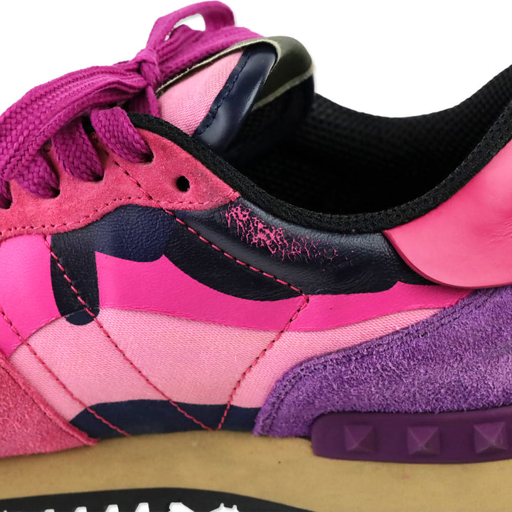Valentino Garavani Army Pink Camo Rockrunner Sneakers