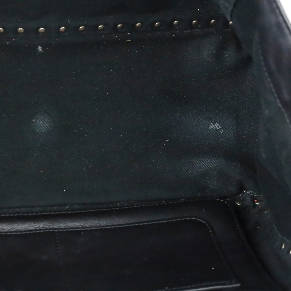 Valentino Garavani Black Calfskin Rockstud Medium Tote Bag