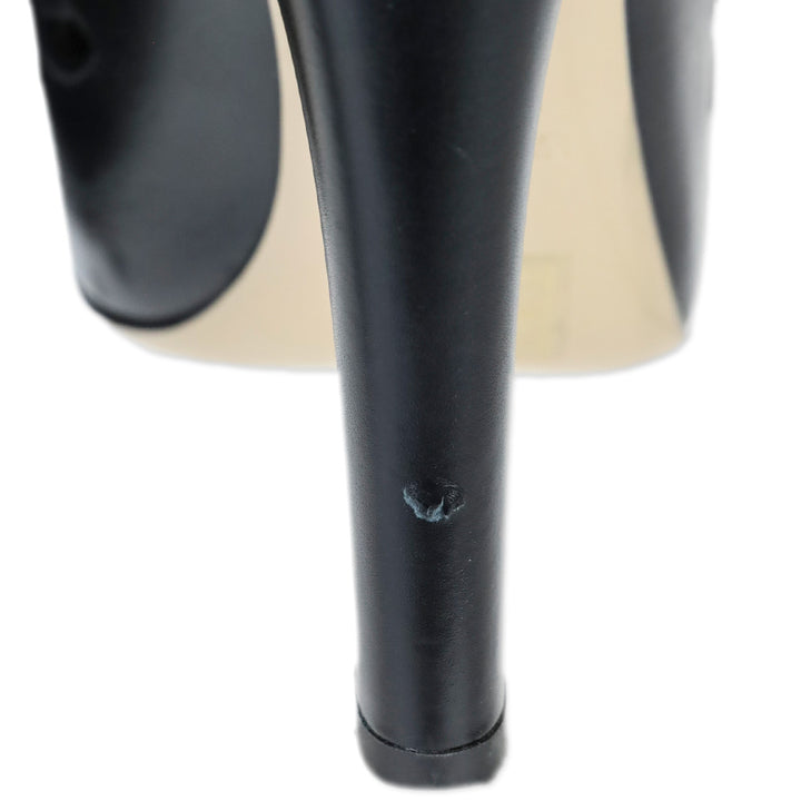 Valentino Garavani Black Rose Laser Cut Leather Ankle Boots