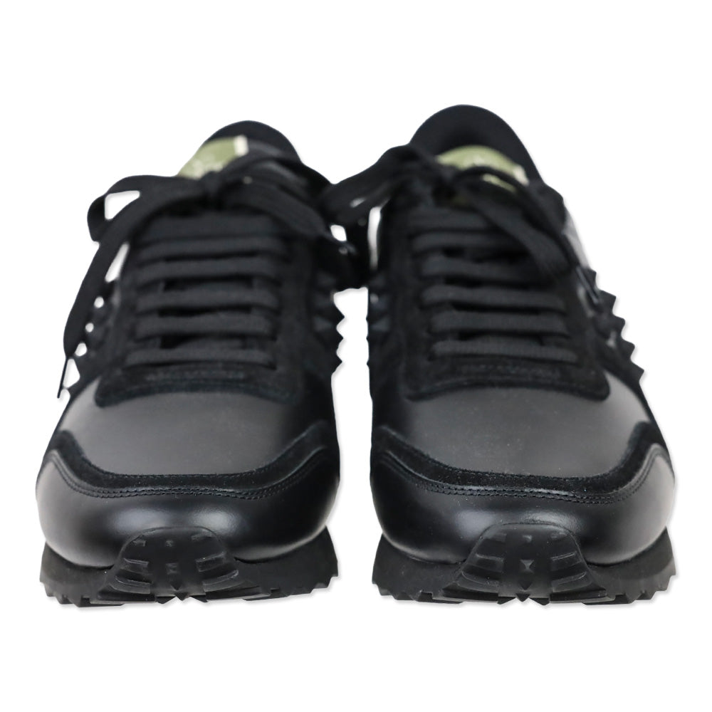 Valentino Garavani Black Suede and Leather Rockstud Rockrunner