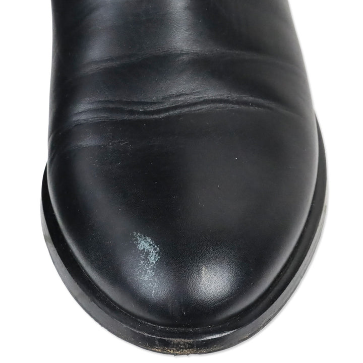 Valentino Garavani Calfskin Bow Lace Up Back Knee High Tall Boots