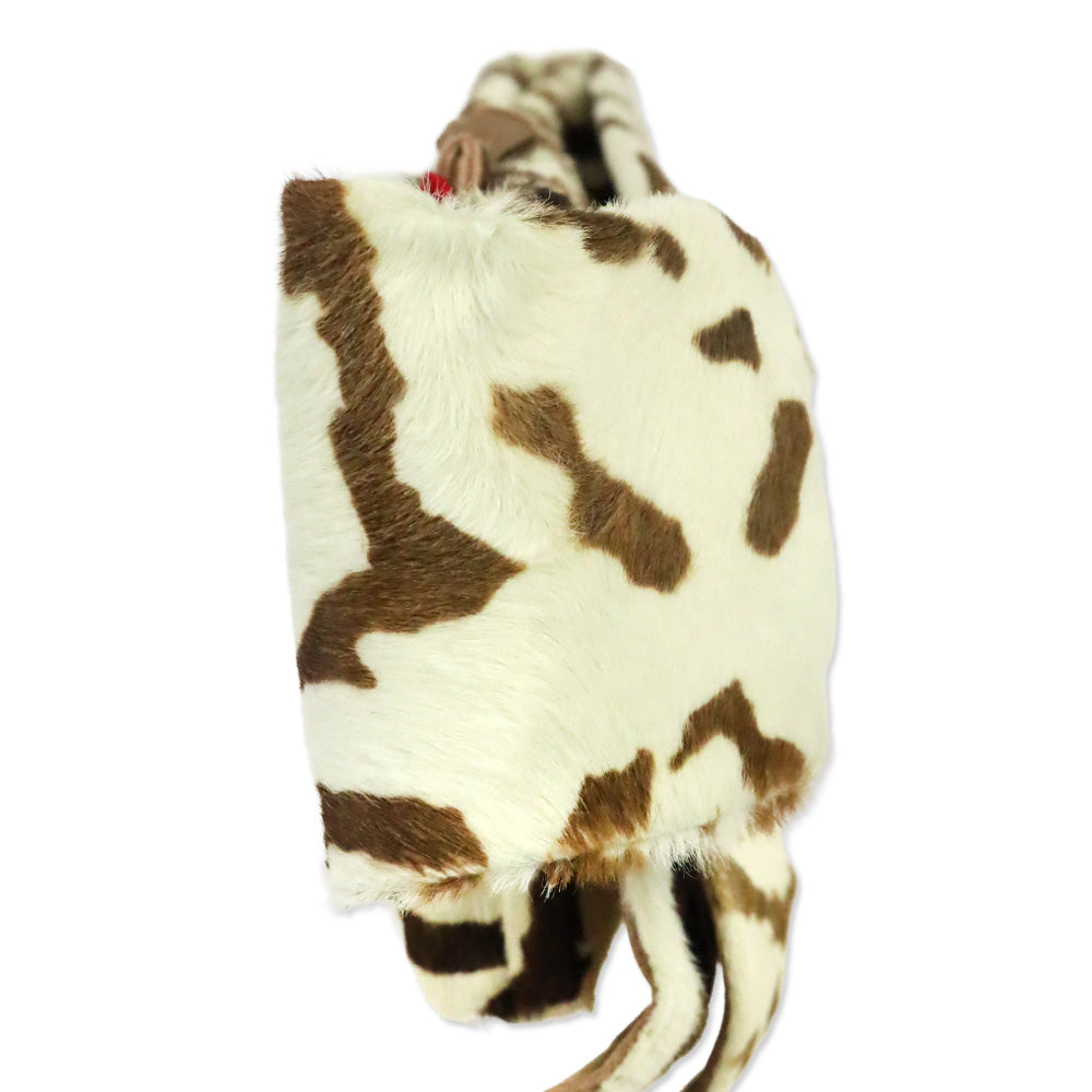 Valentino Garavani Leopard Print Calf Hair Bow Clutch