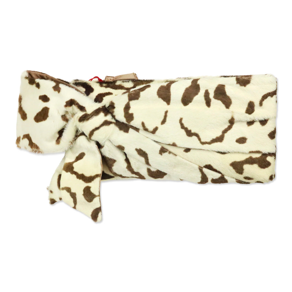 Valentino Garavani Leopard Print Calf Hair Bow Clutch