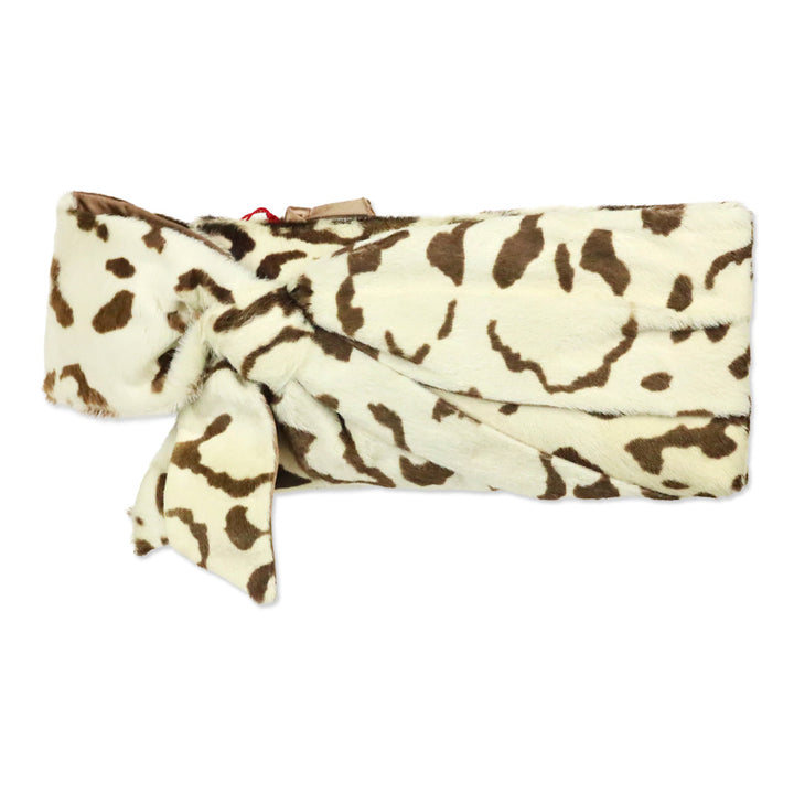 Valentino Garavani Leopard Print Calf Hair Bow Clutch