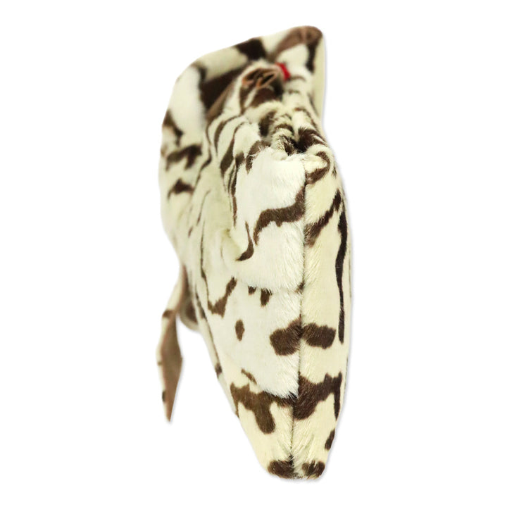 Valentino Garavani Leopard Print Calf Hair Bow Clutch