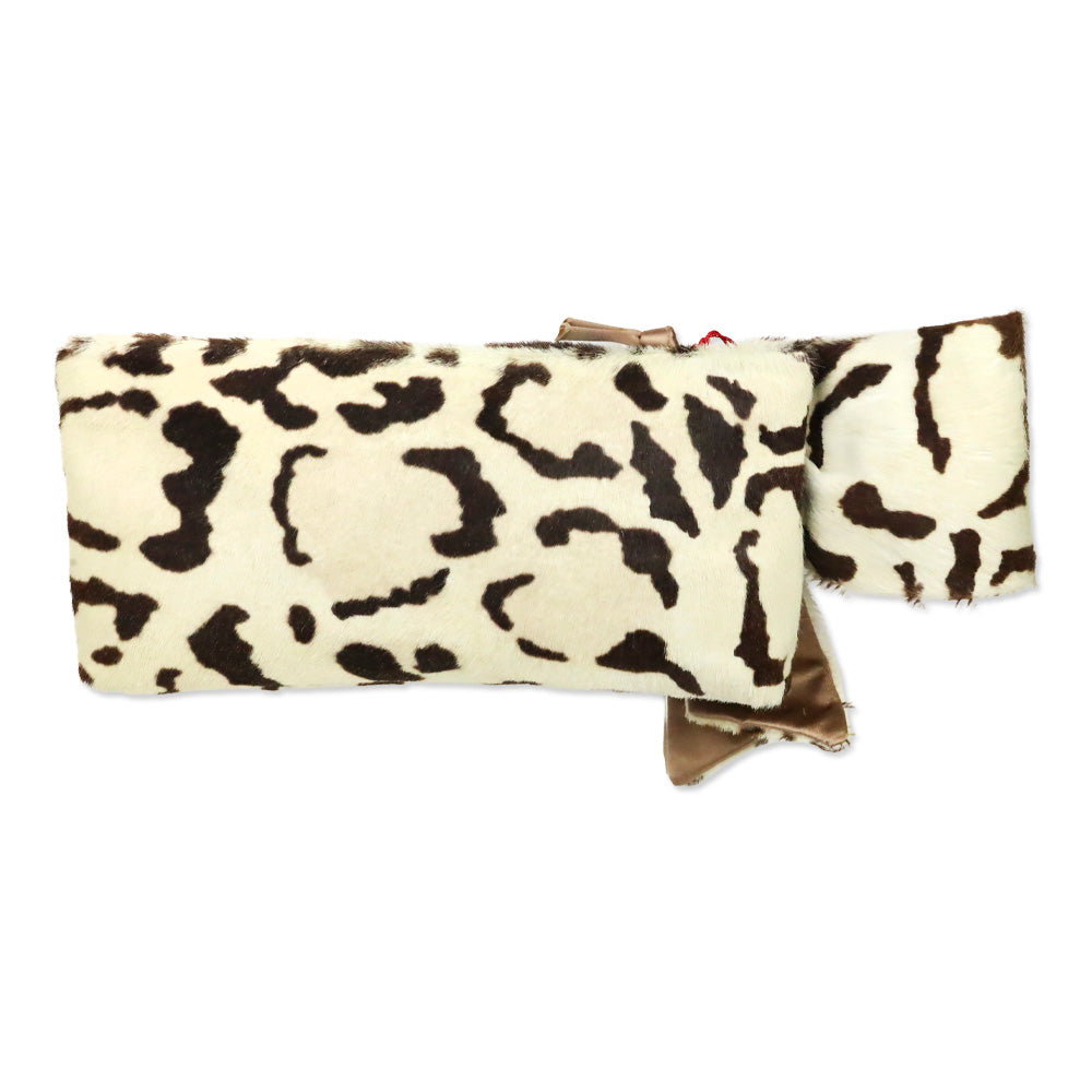 Valentino Garavani Leopard Print Calf Hair Bow Clutch