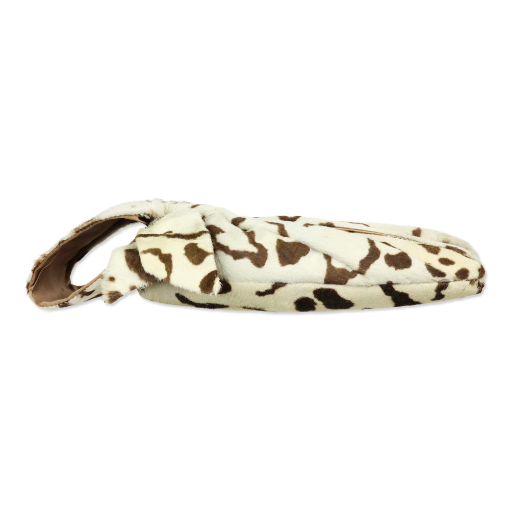 Valentino Garavani Leopard Print Calf Hair Bow Clutch