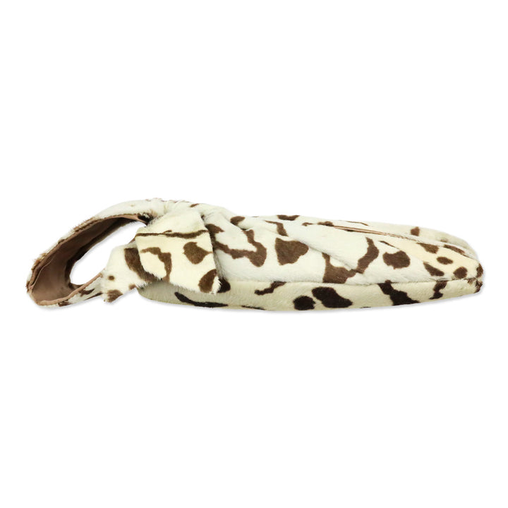 Valentino Garavani Leopard Print Calf Hair Bow Clutch