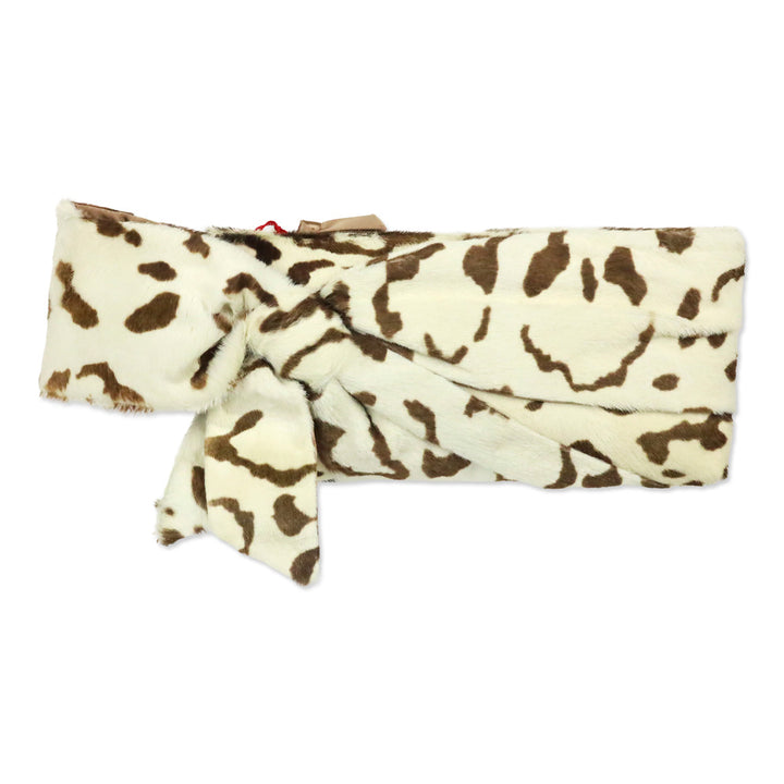 Valentino Garavani Leopard Print Calf Hair Bow Clutch