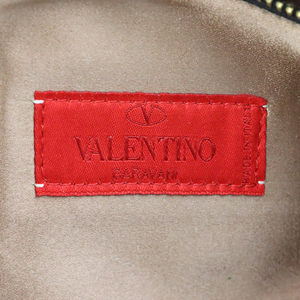 Valentino Garavani Leopard Print Calf Hair Bow Clutch